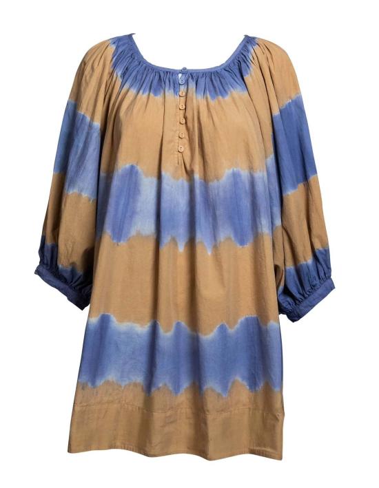  Coniglio Palm Beach 숏 원피스 코닐리오 팜 비치 셔링 하프 플래킷 미니 드레스 시보리 핸드 다이