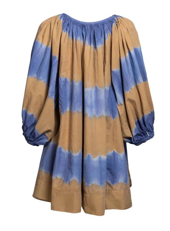  Coniglio Palm Beach 숏 원피스 코닐리오 팜 비치 셔링 하프 플래킷 미니 드레스 시보리 핸드 다이 - OTHER BRANDS