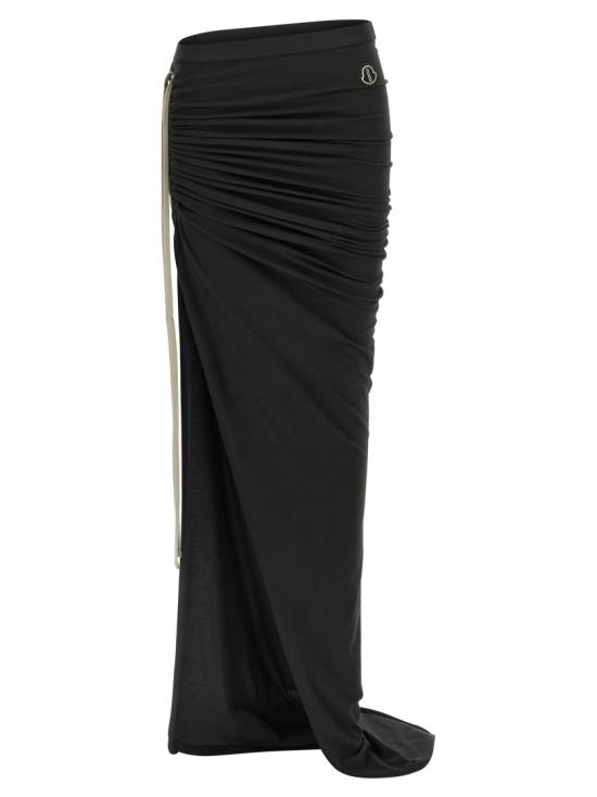 26SS 릭 오웬스 롱 스커트 MU01F8H0289AHD999 Black