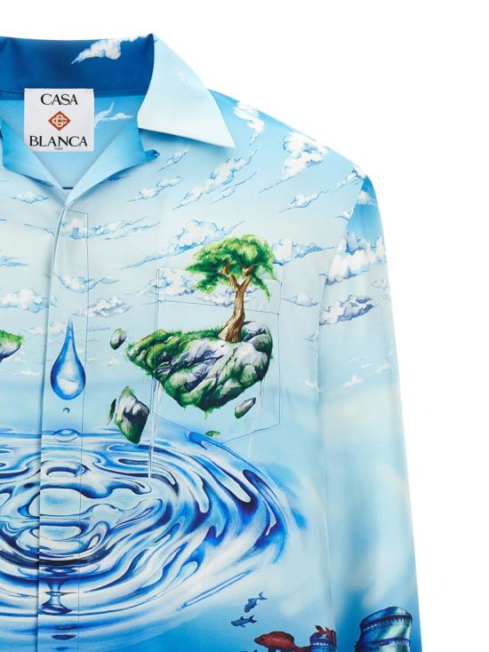 26SS 카사블랑카 긴팔 셔츠 MSP26SH00601 Blue - CASABLANCA