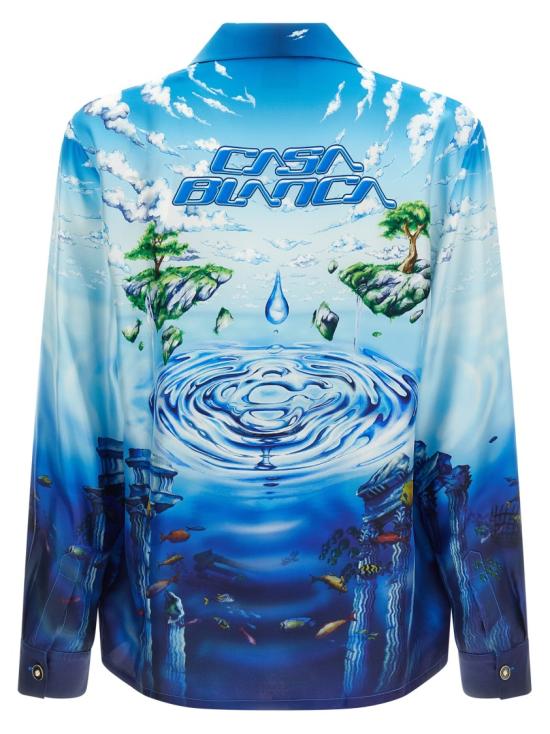 26SS 카사블랑카 긴팔 셔츠 MSP26SH00601 Blue - CASABLANCA