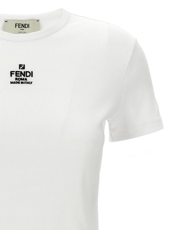 26SS 펜디 코튼 티셔츠 FS8110ANQMF0ZNM White - FENDI