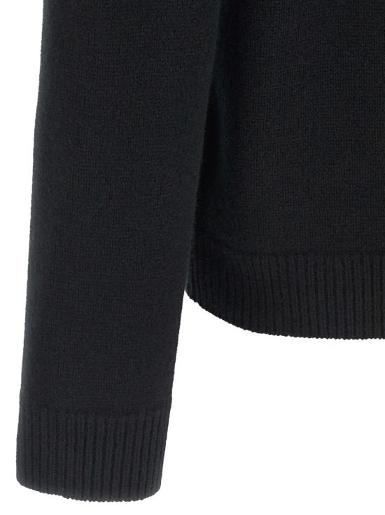 26FW 메종키츠네 폭스 헤드 인타르시아 메리노 가디건 PM00509KM03290391 Black - MAISON KITSUNE