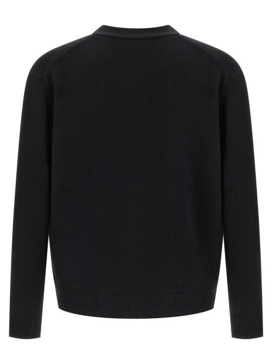 26FW 메종키츠네 폭스 헤드 인타르시아 메리노 가디건 PM00509KM03290391 Black - MAISON KITSUNE