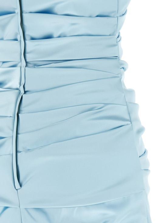 26SS 돌체앤가바나 새틴 드레이프 숏 드레스 F617QTFURADB0276 Blue - DOLCE & GABBANA