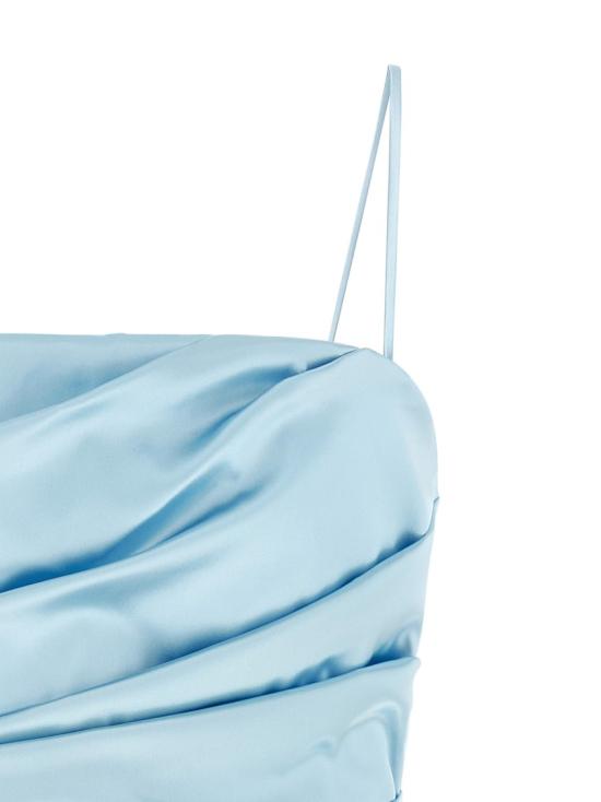 26SS 돌체앤가바나 새틴 드레이프 숏 드레스 F617QTFURADB0276 Blue - DOLCE & GABBANA