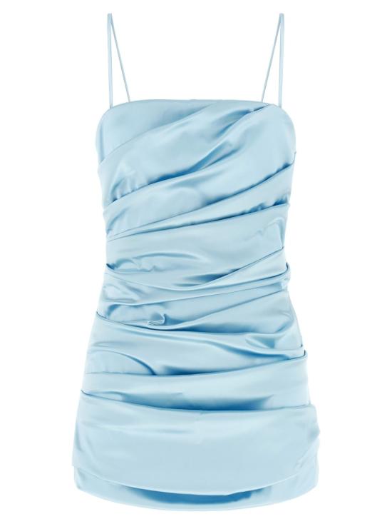 26SS 돌체앤가바나 새틴 드레이프 숏 드레스 F617QTFURADB0276 Blue