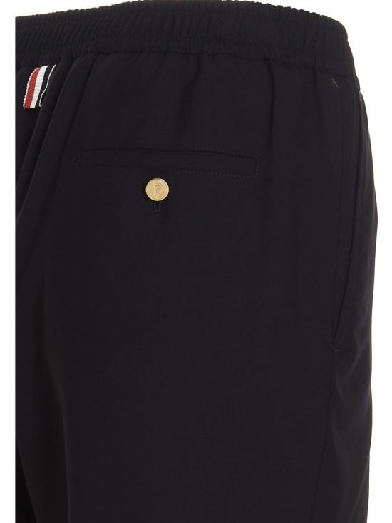 26SS 톰브라운 플레인 위브 4바 트랙 팬츠 MTT030A06146415 Black - THOM BROWNE