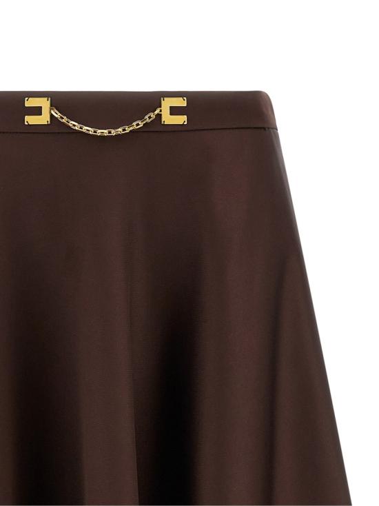 26SS 엘리자베타프랜치 롱 스커트 GO15661E2644 Black - ELISABETTA FRANCHI