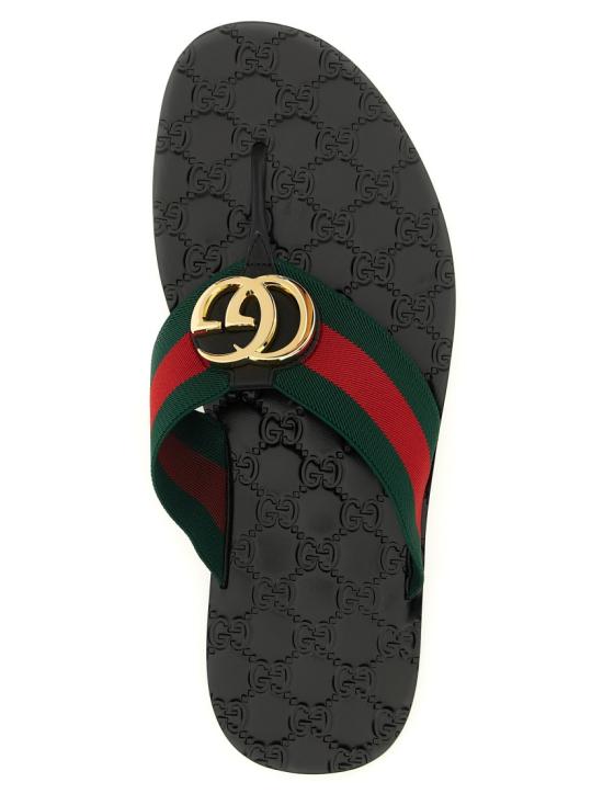 26SS 구찌 리비에라 통 샌들 863027HAAOZ8449 Grey - GUCCI