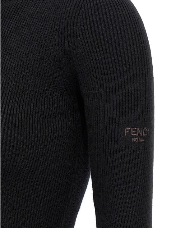 25FW 펜디 로고 후드 드레스 FZDC60ASJKF0GME Black - FENDI