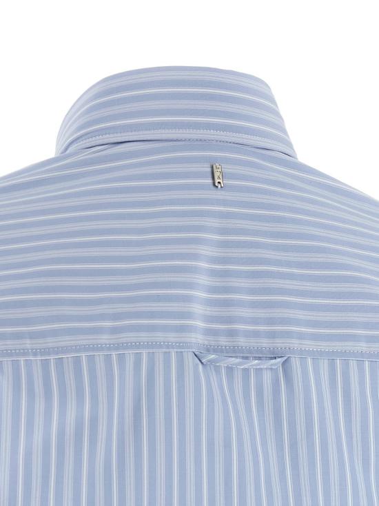 26SS 아미 코튼 롱 슬리브 러플 어드저스티드 셔츠 캐시미어 FSH821CO02194844 Blue - AMI