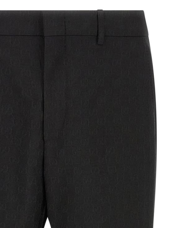 26SS 구찌 GG 울 팬츠 864053ZAUUC1000 Black - GUCCI