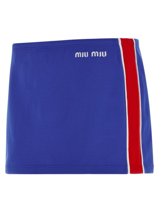 26SS 미우미우 숏 스커트 MMG584SOOO148OF0Q0U Blue - MIU MIU