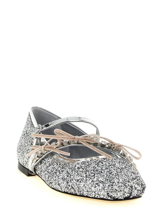 26SS 지미추 플랫 슈즈 LOLIBALLERINABQLSILVERMACARON Grey - JIMMY CHOO