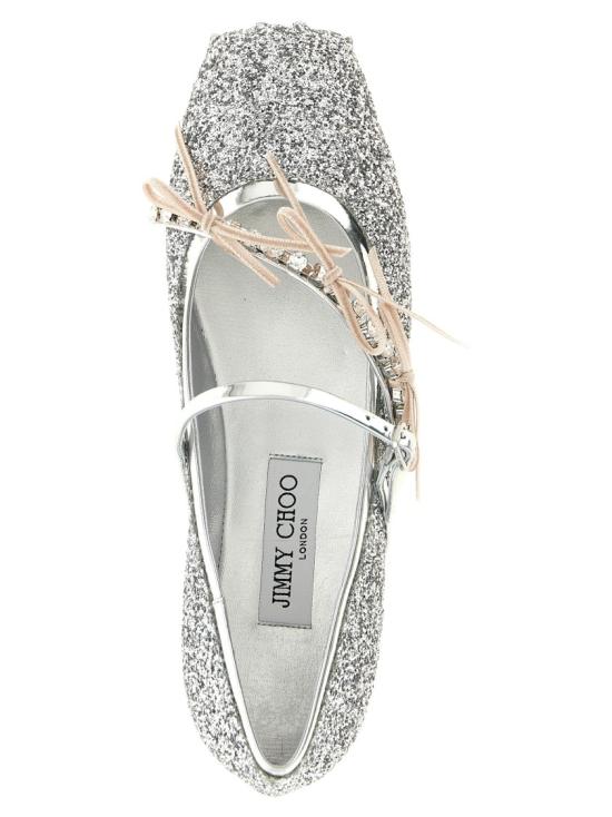 26SS 지미추 플랫 슈즈 LOLIBALLERINABQLSILVERMACARON Grey - JIMMY CHOO