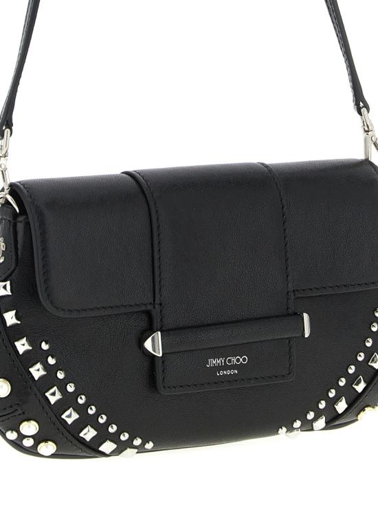 26SS 지미추 지갑 BARWALLETCHAINQXBBLACKIVORYANTIQUESILVER Black - JIMMY CHOO