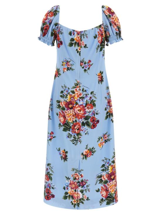 26SS 돌체앤가바나 플라워 부케 프린트 드레스 F612STFSA8PHC5ZO Blue - DOLCE & GABBANA