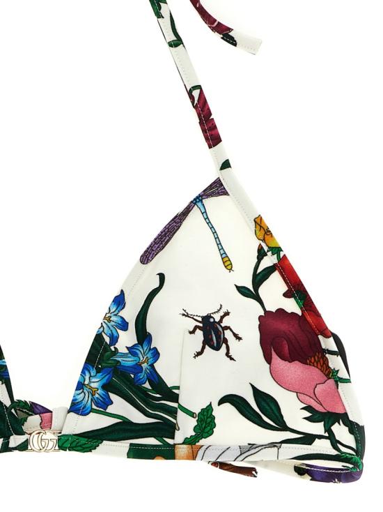 26SS 구찌 플로라 프린티드 스파클링 저지 비키니 867524XHALP9413 White - GUCCI