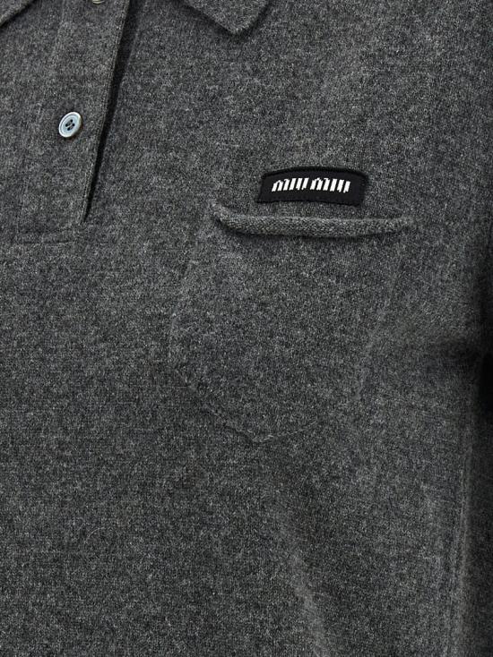 26SS 미우미우 탑 MML01VSOOO19DJF0480 Grey - MIU MIU