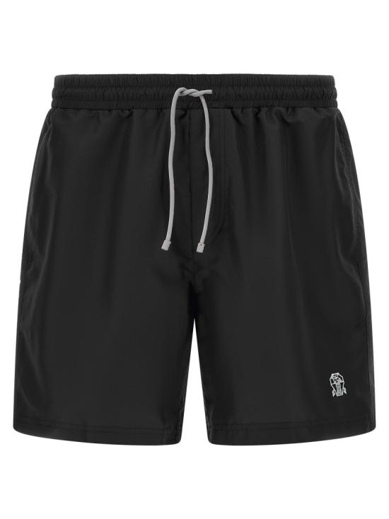 26SS 브루넬로 쿠치넬리 로고 스윔 팬츠 MW817043CZ300 Black