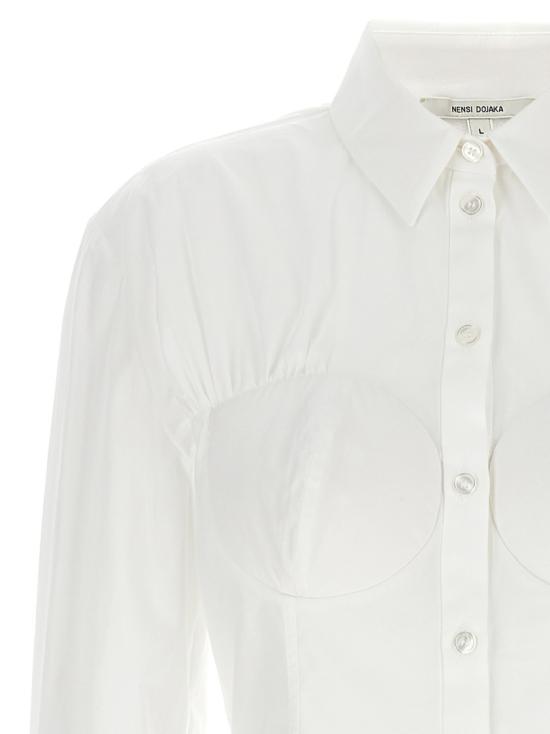 25FW 넨시 도자카 탑 NDAW24SHT031WHITE White - NENSI DOJAKA