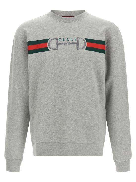 26SS 구찌 프린트 디테일 코튼 저지 스웨트셔츠 848737XJHOK1056 Grey