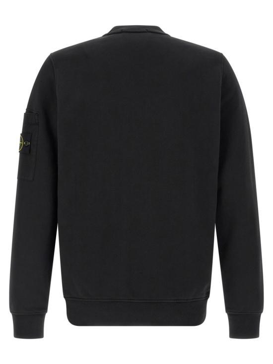 26SS 스톤 아일랜드 코튼 플리스 크루넥 스웨트셔츠 L1S156100019S0410V0029 Black - STONE ISLAND