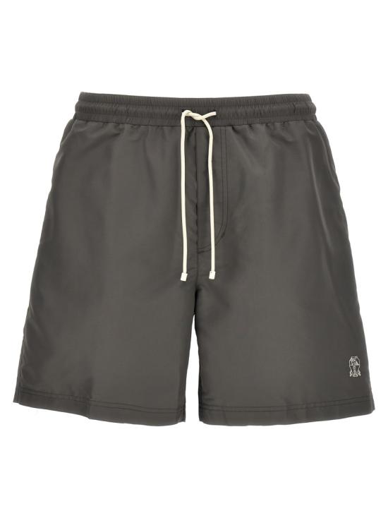 26SS 브루넬로 쿠치넬리 로고 스윔 팬츠 MW817043CYN15 Grey