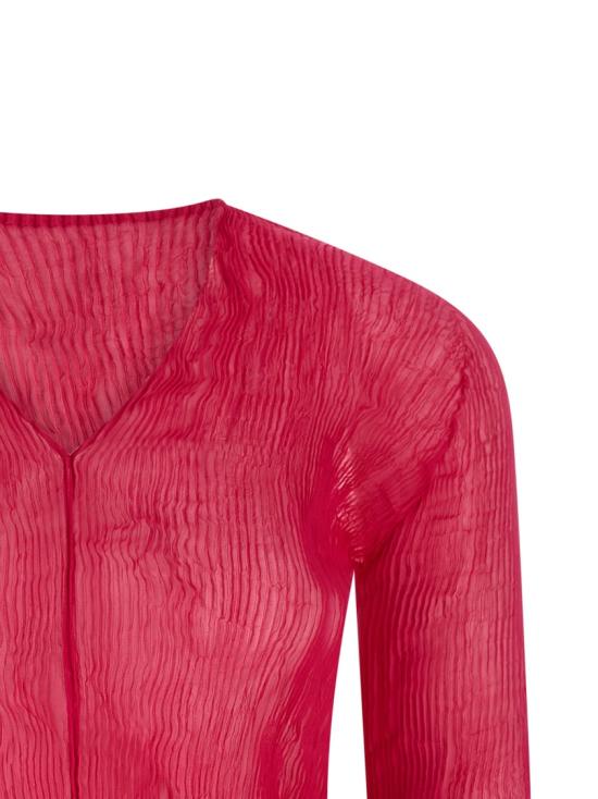 26SS 이세이 미야케 긴팔 티셔츠 IM66FJ41323 Red - ISSEY MIYAKE