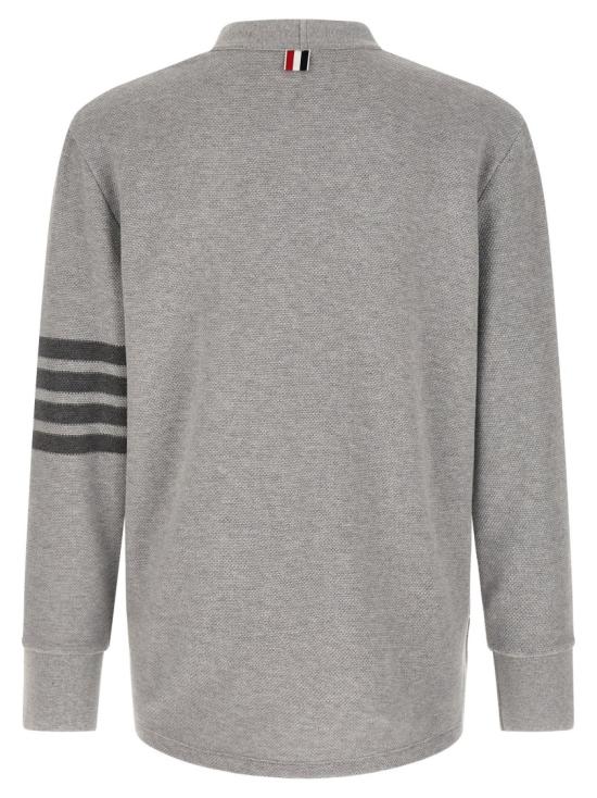 26SS 톰브라운 텍스처드 피케 4바 가디건 MJT554AJ0248050 Grey - THOM BROWNE