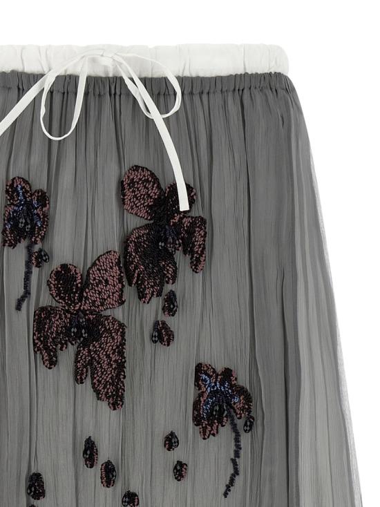 26SS 프라다 롱 스커트 P172ZRSOOO18QLF0024 Grey - PRADA