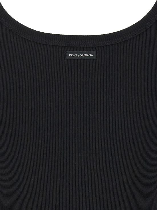 26SS 돌체앤가바나 파인 립 코튼 싱글렛 F8U09TFU7AVN0000 Black - DOLCE & GABBANA