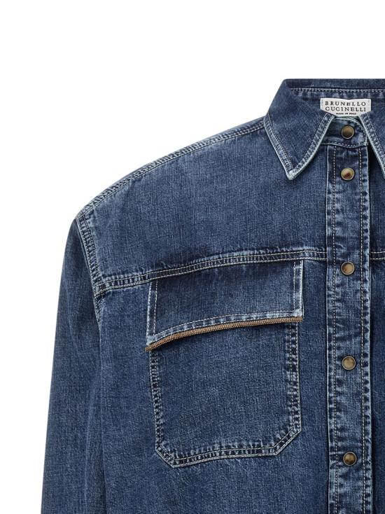 26SS 브루넬로 쿠치넬리 데님 MH192RB526C9031 Green - BRUNELLO CUCINELLI