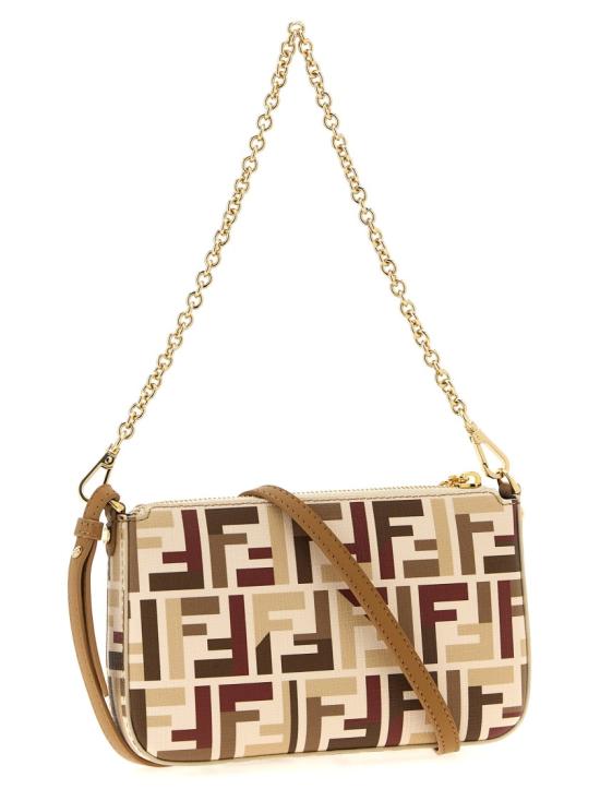 26FW 펜디 FF 패브릭 체인 바게트 파우치 8BS073AV1YF1TVK Neutrals - FENDI