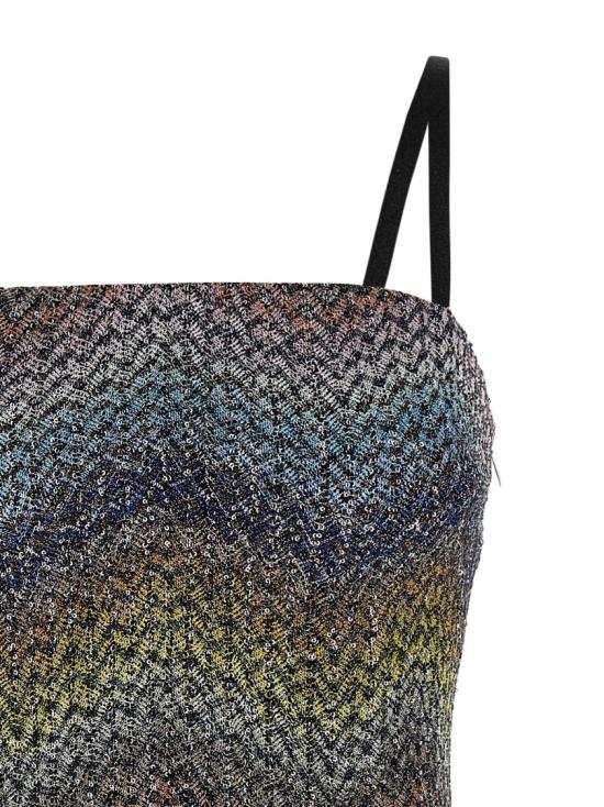 26SS 미소니 숏 원피스 DS26SG2JBC0065SMSNS Grey - MISSONI