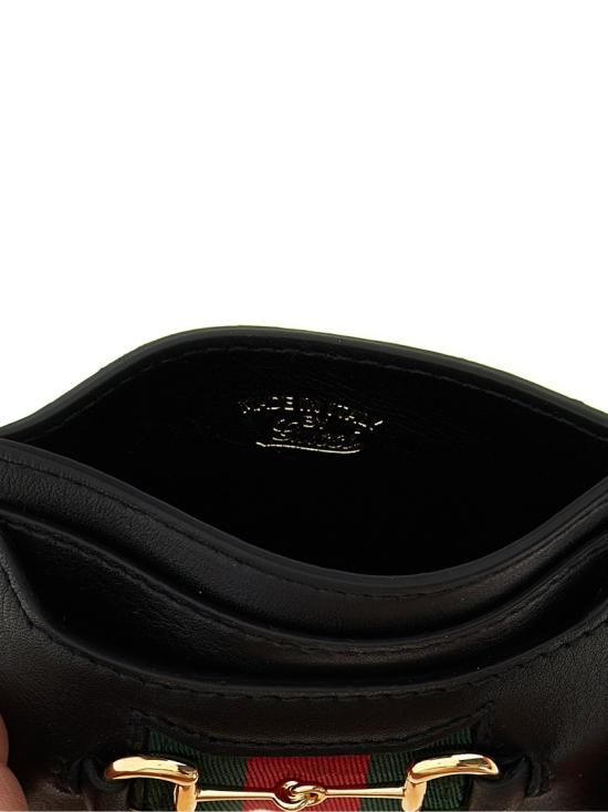 26SS 구찌 홀스빗 웹 카드 케이스 867122AAGF71053 Black - GUCCI