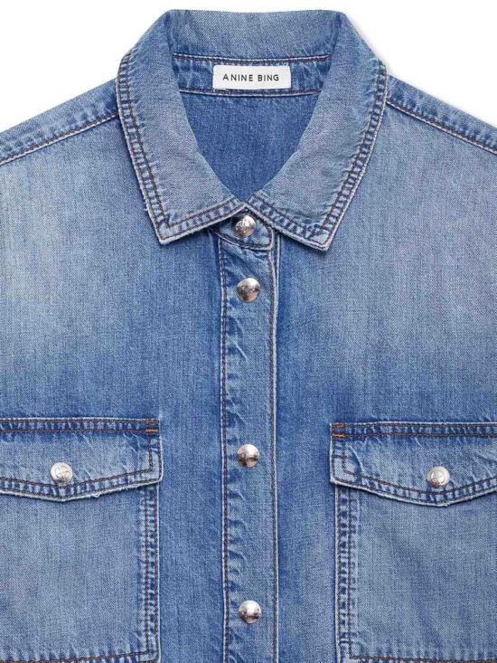 26SS 애니빙 셔츠 A 07 11690 WHD71 Washed blue - ANINE BING