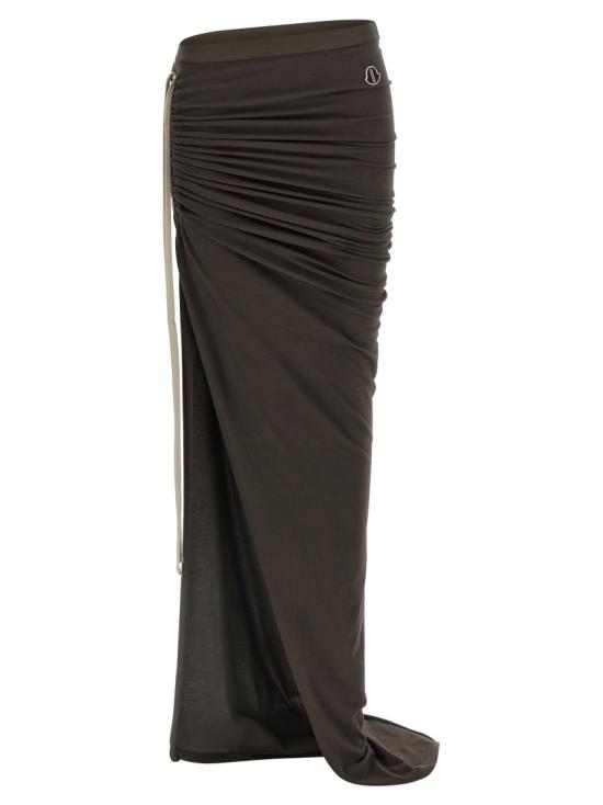 26SS 릭 오웬스 롱 스커트 MU01F8H0289AHD256 Black