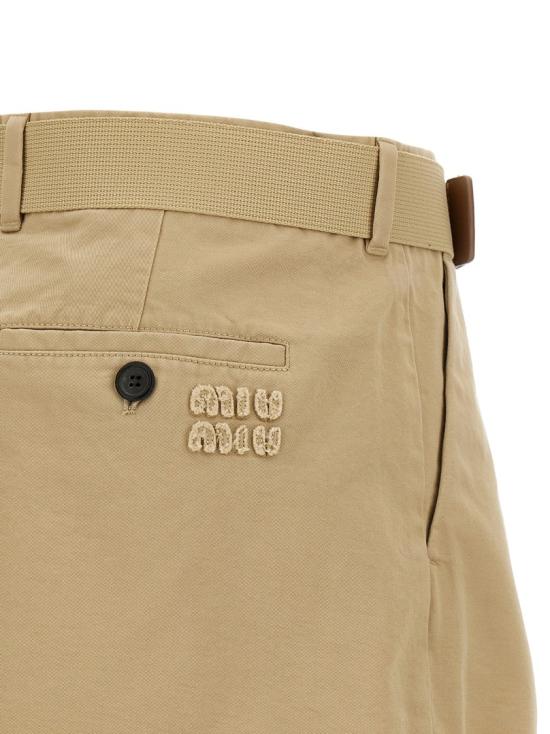 26SS 미우미우 숏 스커트 MG2637SOOO19EKF0006 Brown - MIU MIU