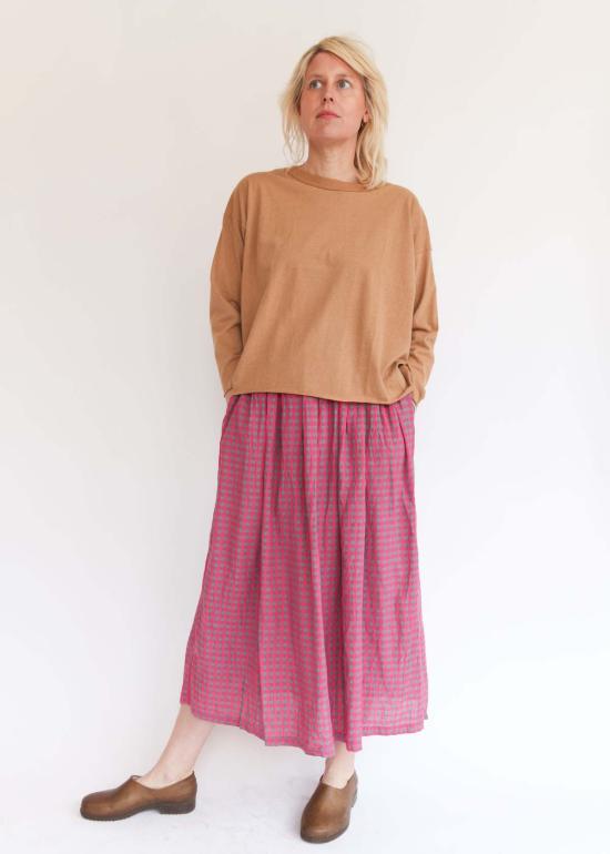  이치 앤티퀴트 긴팔 티셔츠 Ichi Antiquites 염색되지 않은 풀오버 카멜 - ICHI ANTIQUITES