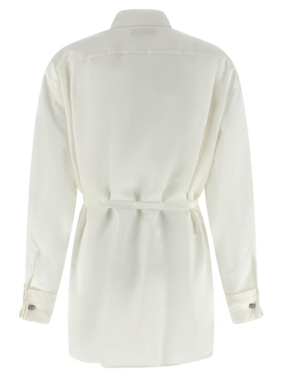 26SS 발렌시아가 바이오테크 실크 새틴 랩 셔츠 857842TTN149002 Grey - BALENCIAGA