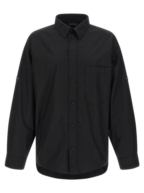 26SS 발렌시아가 긴팔 셔츠 857814TRM281000 Black