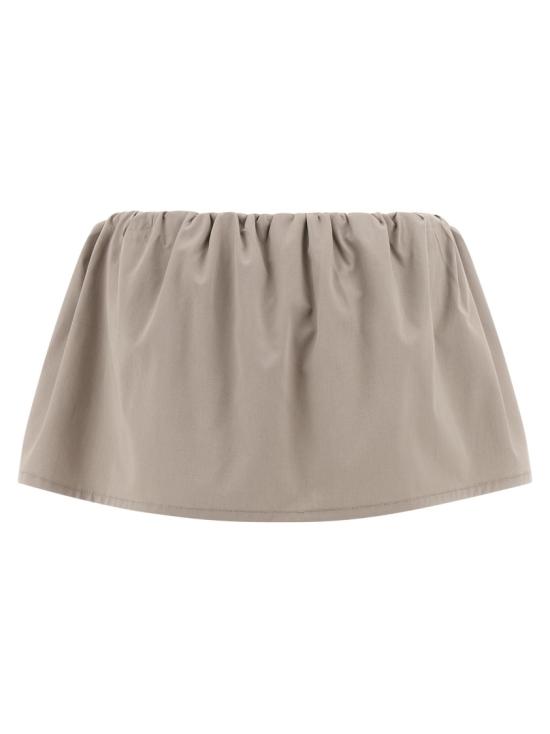 26SS 미우미우 워시드 트윌 미니스커트 MG2638SOOO19CTF0D3K Grey - MIU MIU