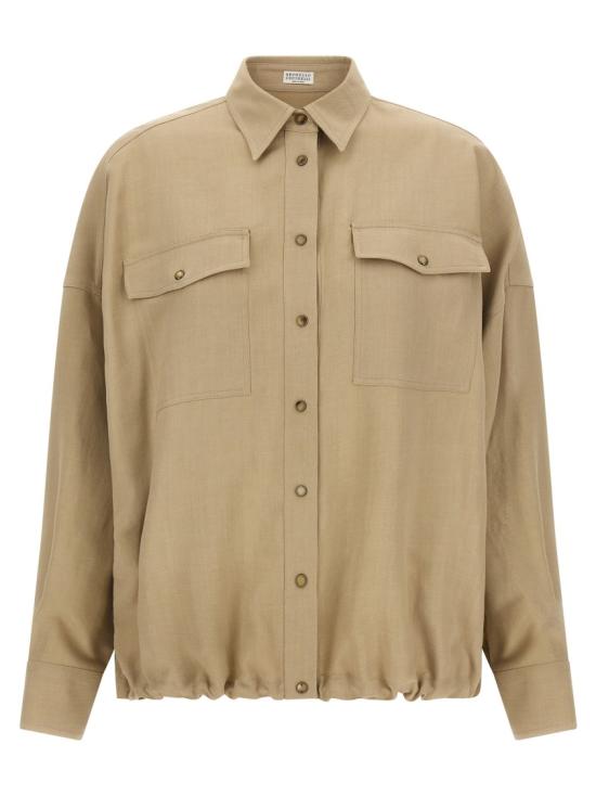 26SS 브루넬로 쿠치넬리 셔츠 MH126NE416C9195 Brown