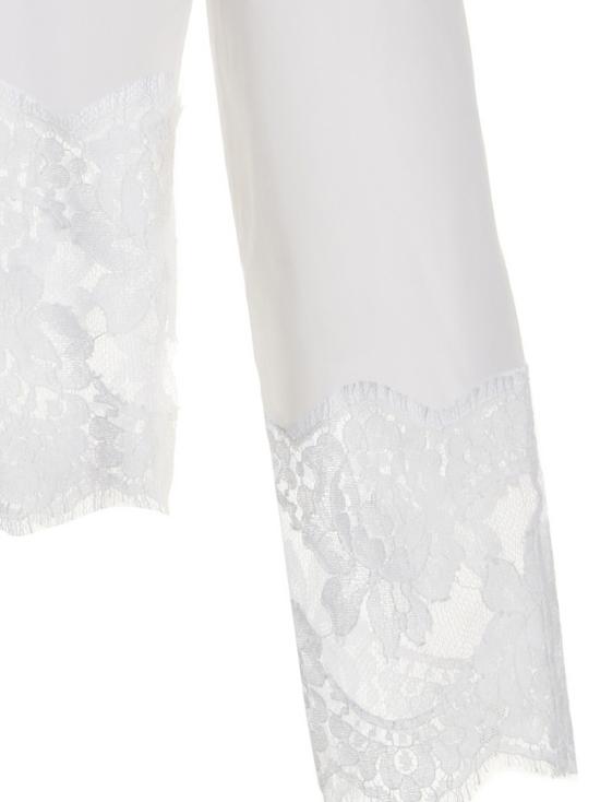 26SS 돌체앤가바나 레이스 인서트 크롭 포플린 셔츠 F5Q65TFUEEEW0800 White - DOLCE & GABBANA