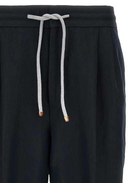 26SS 브루넬로 쿠치넬리 팬츠 MH255E1710C2485 Black - BRUNELLO CUCINELLI