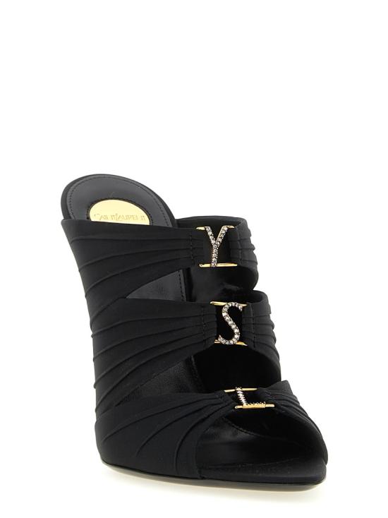 26SS 생로랑 뮬/슬리퍼 859545AAF4G1097 Black - SAINT LAURENT