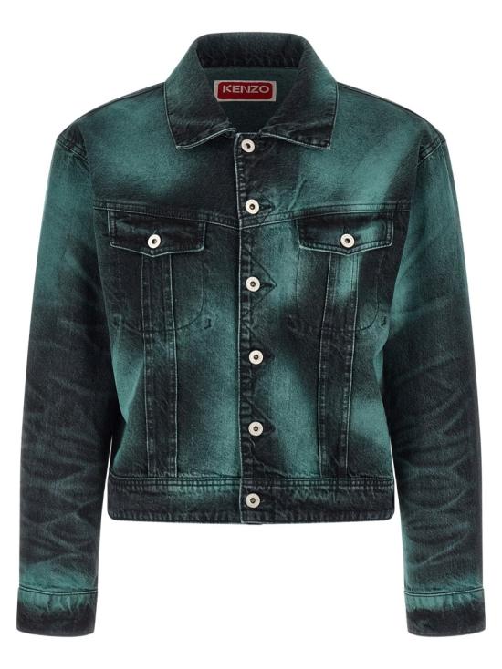 26SS 겐조 배지스 컷오프 트러커 베스트 FG55DV3146K762 Black