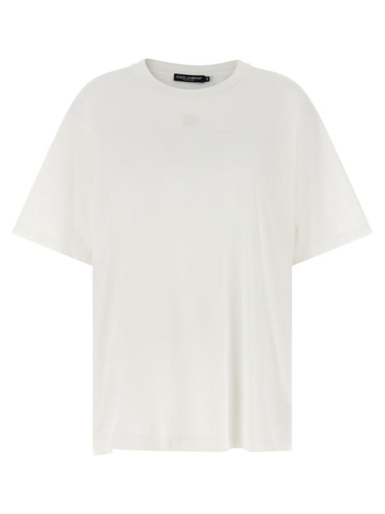 26SS 돌체앤가바나 프린트 스카프 저지 티셔츠 F8W33ZGDDPWW0800 White - DOLCE & GABBANA